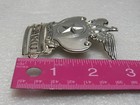 2 Vintage All Metal Security Guard Badge Eagle Star Silvertone Screw Back  U83jj