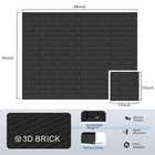 Artvivid 12pack Acoustic Panels  Brick Pattern Sound 12 Pack Brick  Black