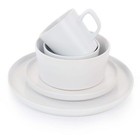 Elama Dinnerware Set Matte White Stoneware Modern Elegant 20-piece Service For 4