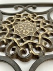 Iron Wall Art Home Decor Antique Brass Finish Rustic 9 5    Ornate Square