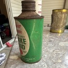 Quaker State Supreme Dot 3 Brake Fluid Green Gas   Oil Advertising Can