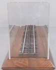 O Gauge Display Case With Wooden Base   Track Section Ex