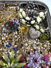 Broken Rhinestone Costume Jewelry Lot Craft Repair Repurpose Art Embellishments
