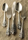 Antique Vintage Silver Plated 92 Pc Flatware Set Baroque Nib