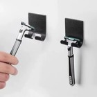 Bathroom Stainless Steel Razor Holder Hook Wall Shaver Shelf Punch Free Storage