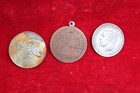 3 Pc Metal Medal Old Vintage Antique Home Decor Collectible