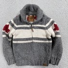 Canadiana Sweater Unisex Kids Xs Gray Canada Ski Full Zip Graphic High Neck