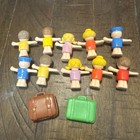 Vintage 1980s Arco A Rubber People Mini Figure Lot 12 Retro Airplane Toy Rare
