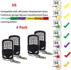 Keychain 4pack 891lm For Liftmaster Chamberlain Garage Door Opener Remote 893lm 