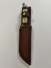 1931-1949  j c  Higgins  Western Cutlery 5  Blade Hunting Knife W leather Sheath