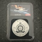 2025  1 Niue Reverse Proof Silver Extinction Ngc Pf70 W  Meteorite Bullion Plus