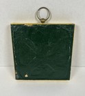 Vintage Friendship Hanging Wall Plaque Mouse Flowers Green Yellow 5 x5 