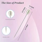 200pcs White Corsage Pins - Teardrop Pearl Sewing Pins - 2 Inch - 200pcs
