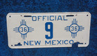1936 New Mexico Zia License Plate Low   9