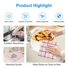 12pcs Cotton Kitchen Towel Dish Cloths Reusable Cleaning Absorbent Washing Rags