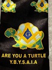 Black Necktie Turtle Square Compass Masonic Blue Lodge Freemason Fraternity New 