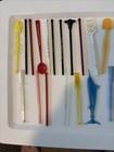 Huge Lot Of Vintage Rare Swizzle Sticks Drink Stirs Cocktail Stirrers Plastic