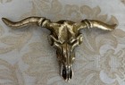 Vintage Baron Brass Longhorn Belt Buckle W  Sz 36 1 7    Leather Belt   2nd Buckle