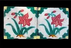 Vintage Sato Tile Works Japan 6    X 6    Ceramic Glazed Tile Art Nouveau Q2 Read 