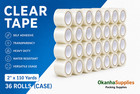 36 Rolls Clear Packing Tape 2 Inch X 110 Yards Heavy Duty Moving Shipping Tape