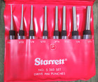 Starrett Steel Drive Pin Punch Set Of  8  S565pc   U s a 