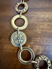 Vintage The Limited Gold Tone Ladies Belt Metal Medallions Circles   Rings