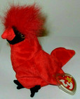 Ty Beanie Baby Mac The Cardinal Bird  5 Inch  New Mwmts Plush Stuffed Animal Toy