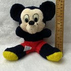 Vtg Disney Mickey Mouse Plush Stuffed Animal 7  Sitting Plastic Eyes Nostalgia