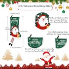 Personalized 4 Pack Christmas Stockings 18  With Name Tags - Deer   Santa Design