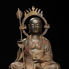 12  Old Antique Tibet Tibetan Buddhism Temple Bronze Ksitigarbha Buddha Statue