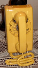 Excellent Vintage Western Electric Yellow Classic Rotary Dial Wall Phone  Works 
