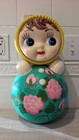 Vintage Ussr Large Nevalyashka Celluloid Plastic Roly Poly Toy Doll Soviet 16 In