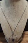 Handmade Triple Moon Amethyst Necklace Lunar Goddess Pagan Wiccan Ritual Pendant