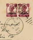 Pakistan Sg 2 pair -sialkot City-mar 1 1949-unsealed To Usa-mar 1 1949-redi