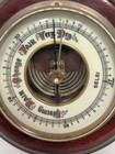 Vtg German Selsi Barometer Wall Hanging Wood Frame Stormy Rain Fair