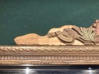 Antique Vtg 3 Panel Nurre Wooden Wall Mantle Mirror 53 3 4 X 17 1 2 X 1    