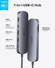 Anker 7-in-1 Usb C Hub Multiport Adapter 4k 60hz Usb C To Hdmi Splitter 100w Pd