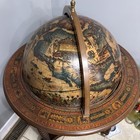 1970   s Vintage Zoffoli Antique Globe Bar 44x34x34   Italian Zodiac Art 