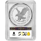 2025-w Proof  1 American Silver Eagle Laser Beam Privy Pcgs Pr69dcam Fs West