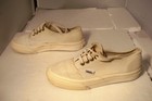 Vintage Vans Made In Usa White Canvas Skate Shoes Sneakers Men 4 Women 5 5