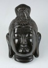 Old Vintage Japanese Buddhism Bronze Mask -holy Kannon-       