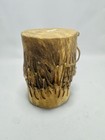 Vintage Native American Pow Wow Rattle Drum Handmade W animal Hide sinew