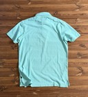 Relwen Pique Slot Polo Shirt Men s Sky Blue Short Sleeve