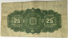 1900 25c Dominion Of Canada 25 Cents Banknote P-9c - F Fine Miscut Cutting Error