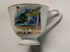 Vintage 1962 Seattle Worlds Fair Souvenir Teacup Coliseum   Monorail Track Japan