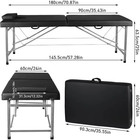 Portable Folding Massage Table     2-section Lightweight Salon   Spa Bed For Tatto