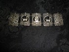 Vintage Lama warrior Braclet From Peru 900 Coin Silver Filigree