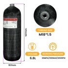 Tuxing 4500psi 300bar Pcp 6 8l 414cu 6800cc Carbon Fiber Hpa Air Tank With Valve