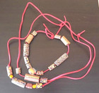 20 Vintage Millefiori Venetian African Trade Beads Necklace Yellow Red Blue