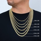 10k Real Yellow Gold 3mm-12 6mm Miami Cuban Lightweight Chain Necklace Bracelet